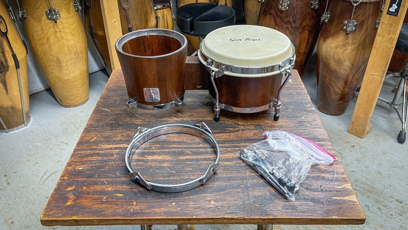 Gon Bops Mariano Bongo カウンターフープセット新品 Gon Bops Mariano Bongos - Manito Percussion